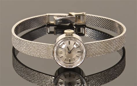 rolex womens vintage mesh silver oval watch|More.